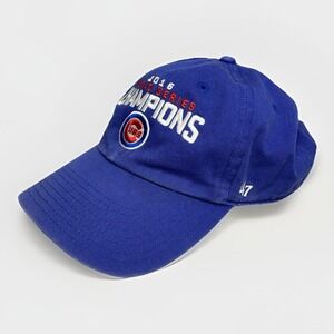47 Chicago Cubs 2016 World Series Champions Hat Blue Adjustable Embroidered Logo
